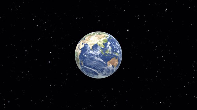 Earth Zoom In From Outer Space