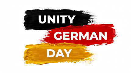 German unity day flag ribbon with black, red, and gold colors waving