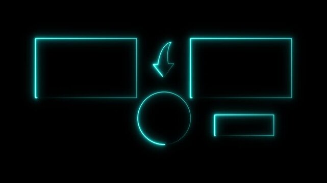 Neon end screen. Subscribe button and outro for gaming and video channels You tube End screen Outro Card subscribe to my channel. Motion Graphic concept. animation