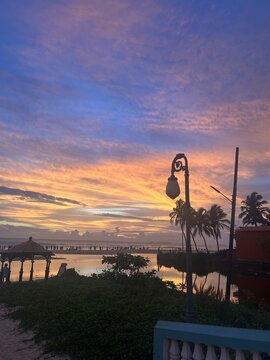 sunset on the beach