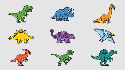 Cute dinosaur collection © Leomord