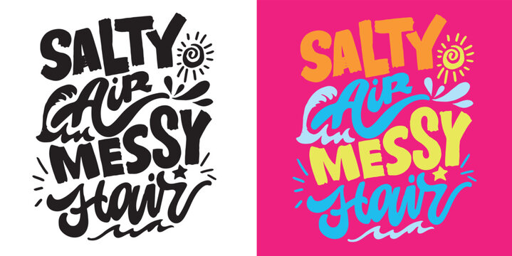 Summer vibes. Lettering print t-shirt design, mug print about summer. 