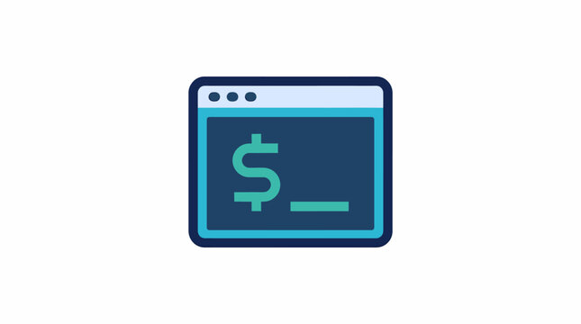 Command line interface with dollar sign prompt and cursor