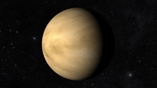 Venus Planet Rotating Loop 3D