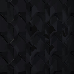 Fototapeta premium Abstract dark geometric texture with three dimensional folded paper pattern abstract geometric background monochrome minimalist structure wallpaper creative dimension composition
