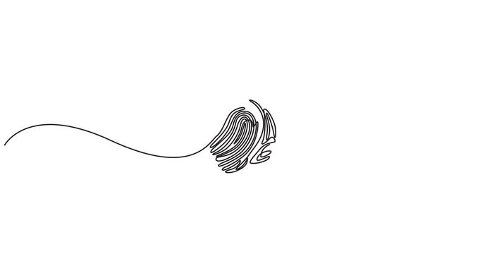 fingerprint continuous one line drawing animation, Fingerprint Single Line Art, Continuous one line drawing of a fingerprint video, continuous one single black line art doodle drawing, 4K HD