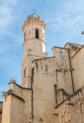 Obraz premium Bell Tower of San Nicola Cathedral in the Historic Center of Sassari, Sardinia, Italy
