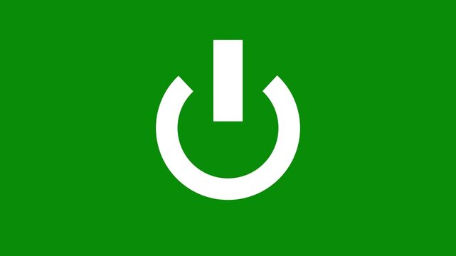 Abstract circle power button icon animated on black background, turn On and Off switch animation. Power button turning on and off 4k video. Switch power reset button symbol