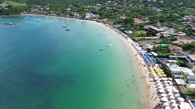 4K Drone Footage &ndash; Tropical Coastline of Ferradura Beach, B&uacute;zios, Rio de Janeiro, Brazil