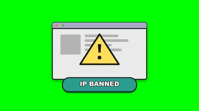 Hacker detected alert notification popup window with yellow warning sign