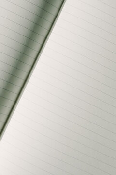 Open notebook with blank pages