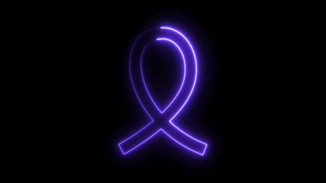Blue awareness ribbon Awareness Ribbon for Memorial, Remembrance and Support Symbol condolence remembrance day elegant motion graphics,4k video.