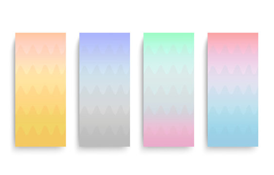 Pastel Gradient Background Collection with Minimal Wavy Pattern