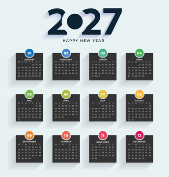 2027 calendar design 
