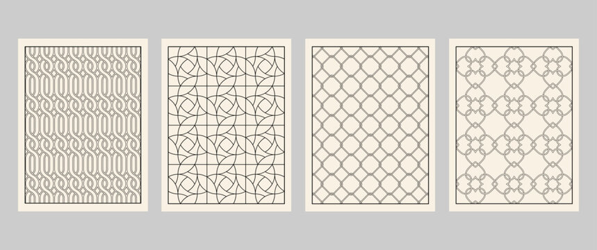 Set of Minimal Geometric Seamless Pattern Backgrounds