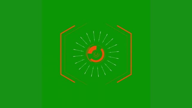 Hexagonal Animated With Pattern Isolated Green Screen Stock Video