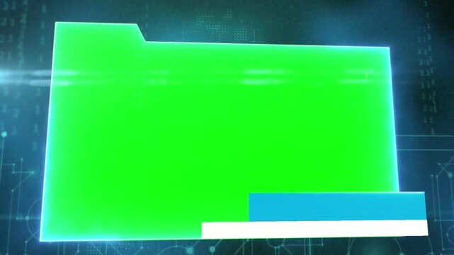 Digital Green Screen Folder Template with Lower Third Overlay Graphics