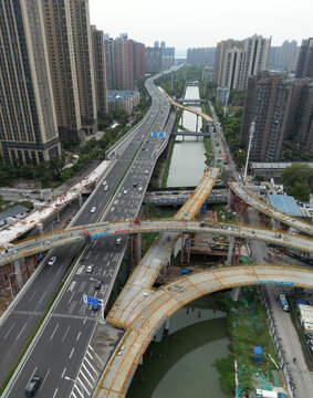 Youyi Avenue Overpass Wuhan Aerial Photograph