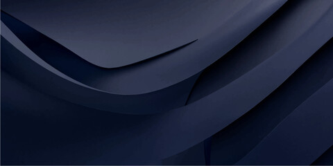 Abstract layered dark blue background with smooth curved surfaces creating depth and modern decorative design artwork © Md Nayan