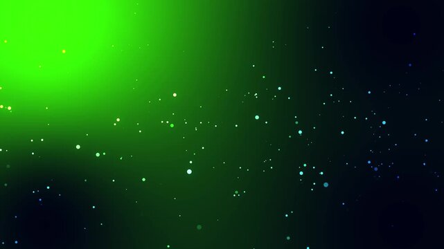 Green Glow Cosmic Nebula Background