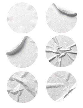 Set Wrinkled Paper Circles Png