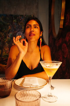 Elegant Dining with a Cocktail
