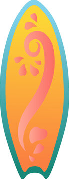 Vector Illustration Of Surf Board
