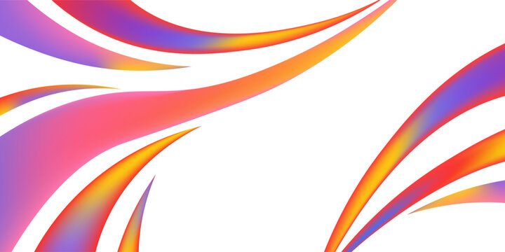 Dynamic Color Lines Splashes Pattern. Vector Background with Flowing Rainbow Lines. Curve and Wave Swirl Ribbons Bg.