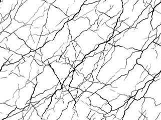 Obraz premium Jagged black cracks on gray checkerboard background.
