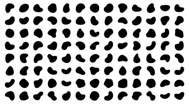 Blob shapes collection vector design elements isolated. Abstract stains shape vector set