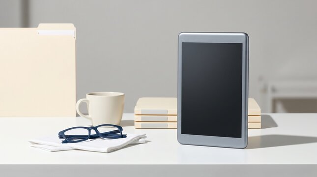 Clinical Counter Still Life Symbolizing AI Relief For Doctor Workload