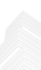 Fototapeta premium abstract buildings, architectural drawing 3d