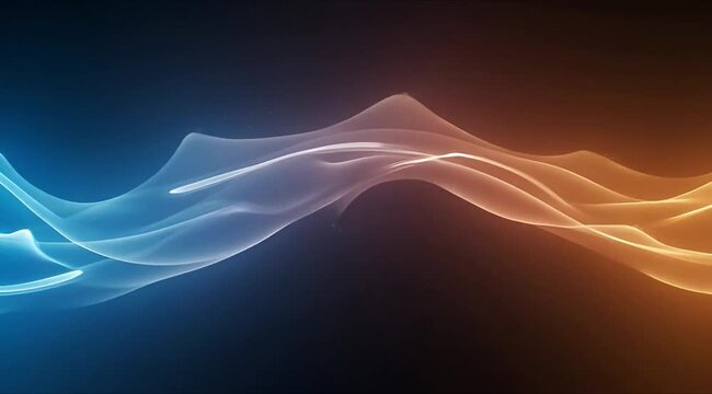 Vibrant colored wave flows across dark background with gradient effect