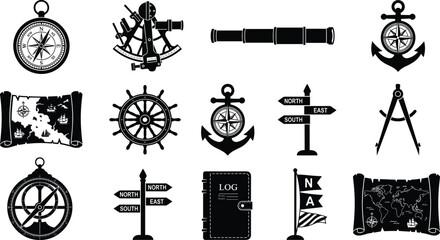 Vintage horse drawn carriage silhouettes, antique stagecoach and wagon collection, 12 vector icons of historical horse transportation for heritage design © MdAbulkalam