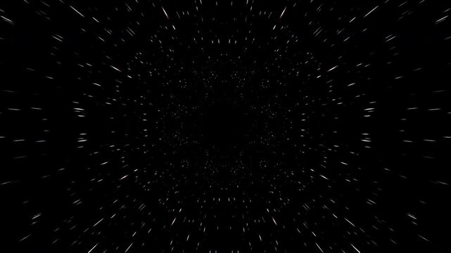 Multiverse star hyperspace tunnel creating futuristic cosmic travel animation effects