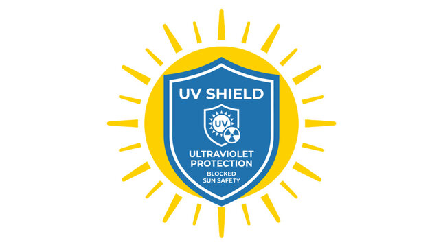 UV shield protection logo design.