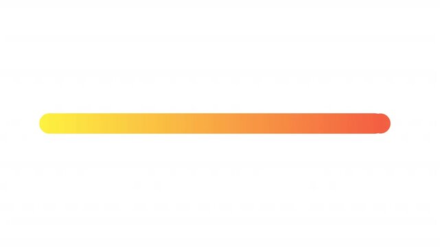 Orange gradient progress bar flat UI element animation. Digital tool. Loading status. Animated user interface component. Modern motion graphic for light theme. HD video on transparent background