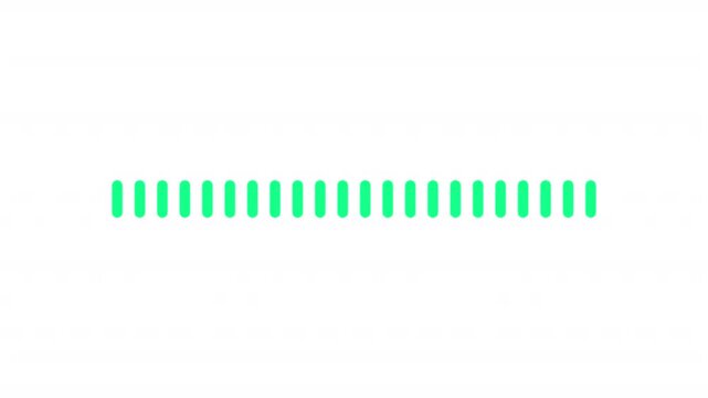 Green dotted progress bar flat UI element animation. Internet technology. Loading status. Animated user interface component. Modern motion graphic for light theme. HD video on transparent background