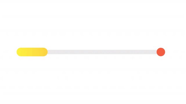 Loop orange gradient progress bar flat UI element animation. Loading status. Animated user interface component. Modern motion graphic for light theme. HD video on transparent background
