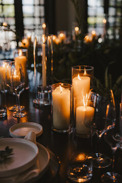 Candlelit Dinner Table