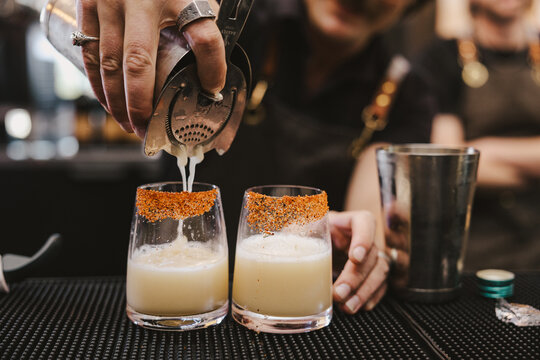 Bartender Pouring Drinks