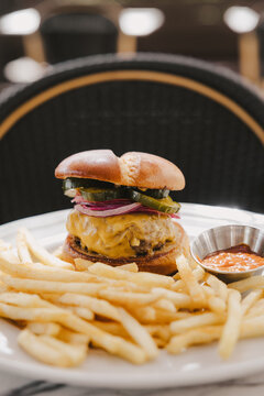 Cheeseburger and Fries