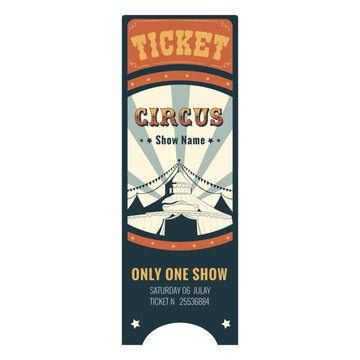 Circus tent ticket sample