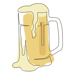 Plakat Foam beer glass stroke beer