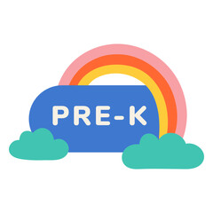 Obraz premium Pre k rainbow label