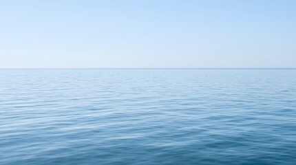 Naklejka premium Serene ocean view with calm waters and clear blue sky