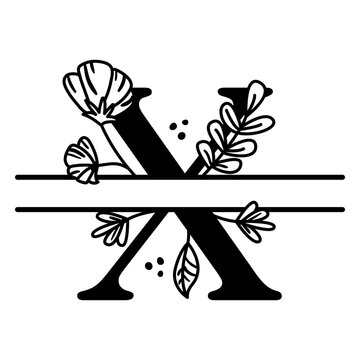 Floral split x monogram