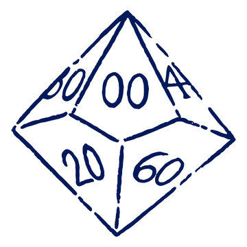 D10 RPG dice stroke