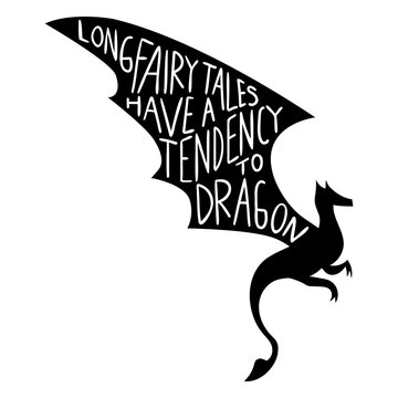 Fairy tale dragon pun badge