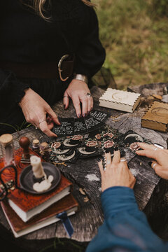 Woman Reading Oracle Cards